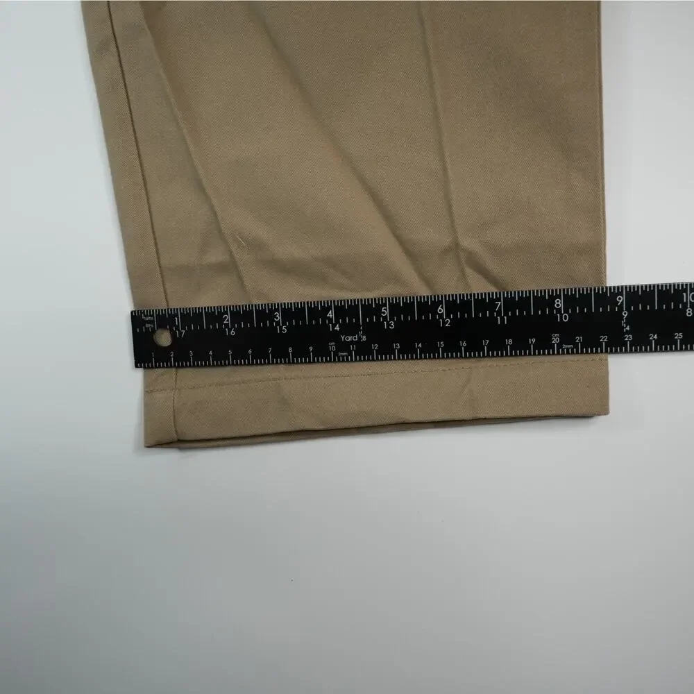 Magellan Outdoors Chino Pants Mens 42X30 Flat Front‎ Heritage Brown New